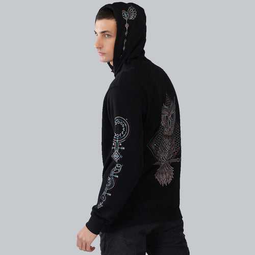 Owl Glow In The Dark Cotton Hoodie