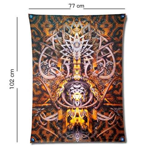 Golden Arms of Depression Wall Tapestry