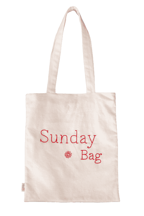 Sunday Cotton Tote Bag