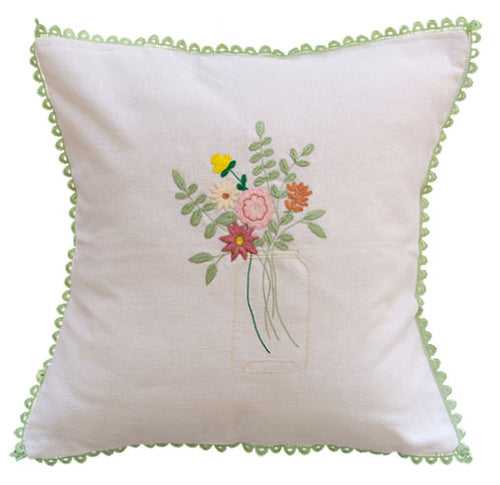 Flowers in a Jar Cushion Cover