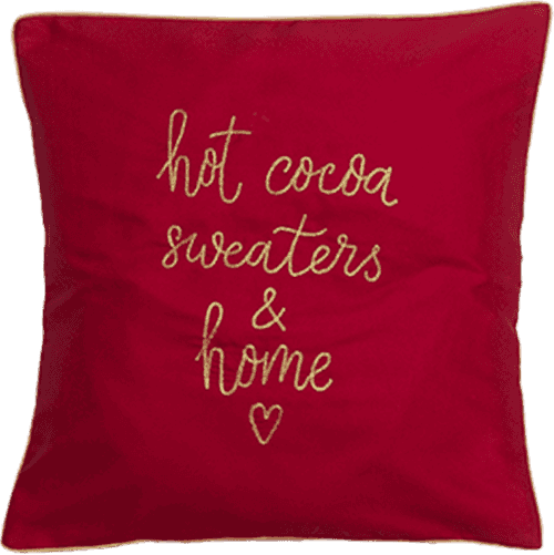 Hot Cocoa (Red) Cushion Cover