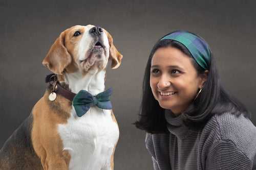 Green Plaid Headband