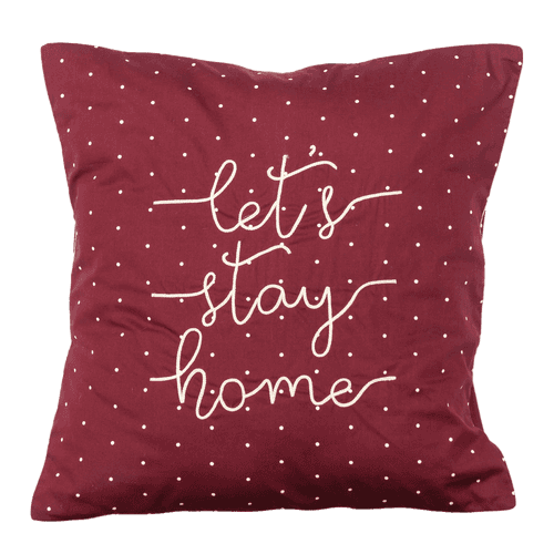 Let's Stay Home (Polka) Cushion Cover