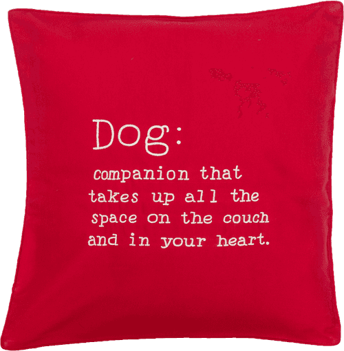Dog Companion (Red) Cushion Cover
