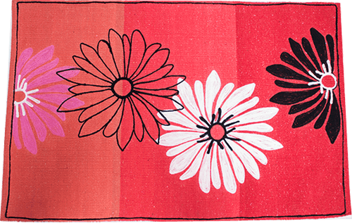 Floral Power Red Rug