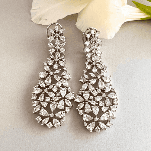 Sparkling Cluster Earrings