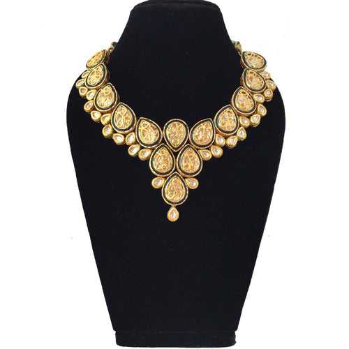 Dark Blue Kundan Necklace