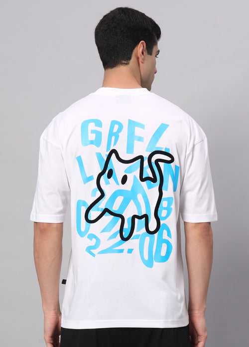 Cat Drop Shoulder Oversized T-shirt