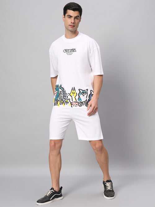 Emoji Cats T-shirt and Shorts Set