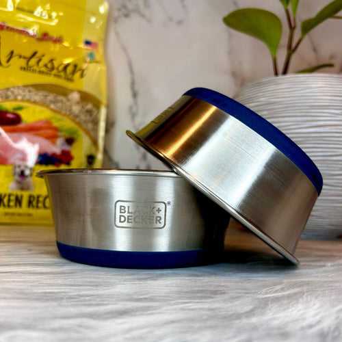 Stainless Steel Non-Skid Pet Feeding Steel Bowl