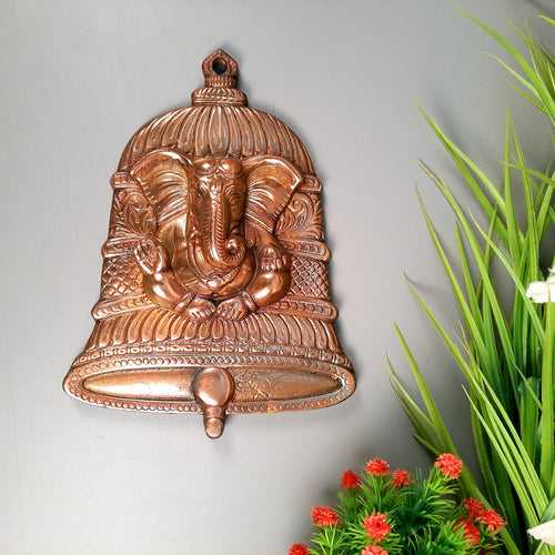 Ganesh Idol Wall Hanging | Lord Ganesha Wall Statue Decor - For Puja, Home & Entrance Living Room & Gift - 9 Inch