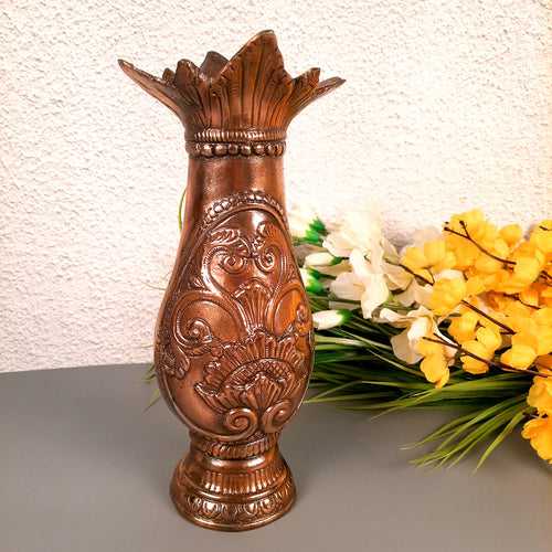 Flower Pot | Vase - for Home Decoration, Living Room, Table, Shelf, Office & Interior Decor | House Warming & Festival Gift - 12 Inch