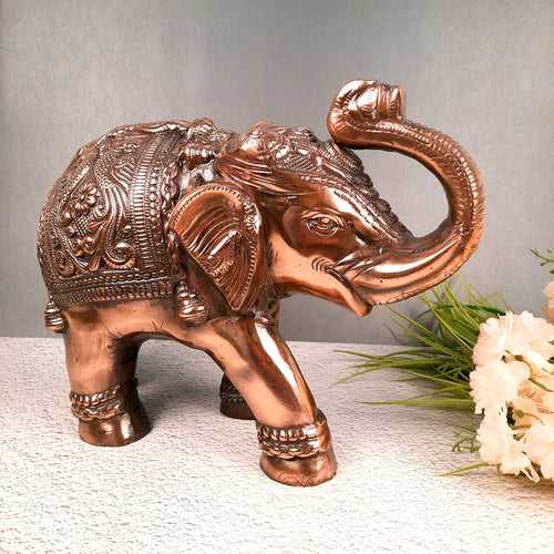 Elephant Statue Showpiece | Elephant Sculpture - for Vastu, Good Luck, Prosperity, Home & Table Decor & Gifts - 12 Inch