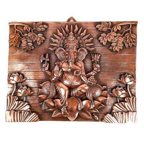 Ganesh Wall Hanging Idol | Lord Ganesha Wall Decor for Big Walls - For Puja, Home, Entrance, Big Walls, Living Room & Gift - 24 Inch