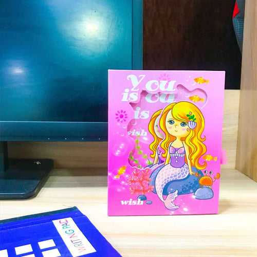 Notebook Diary - Pink Mermaid Design - for Girls ,Kids , Children