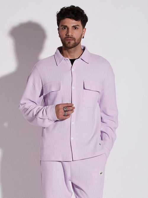 Lavender Pleated OverShirt