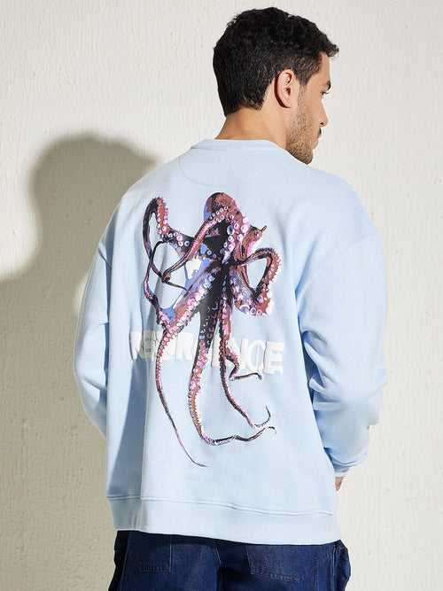 Sky Octopus Oversized Sweatshirt