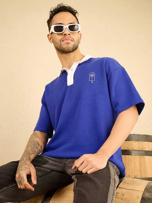 Royal Blue Oversized Polo Tee