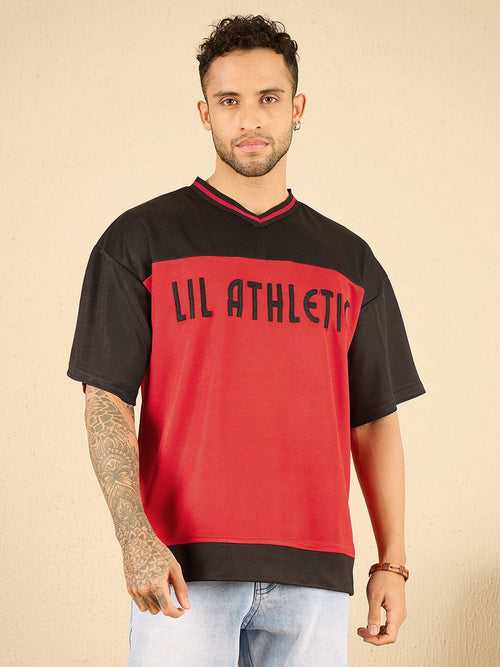 Black And Red Active Mesh Tee