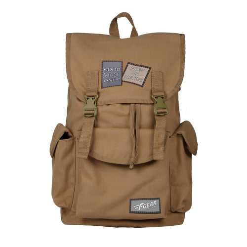 Webster 21L Khaki Canvas Backpack