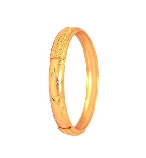Itscustommade Traditional design gold plated bangle