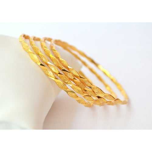 Itscustommade Set of 4 gold plated bangles