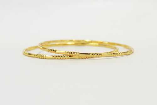 Itscustommade Gold plated set of simple bangle