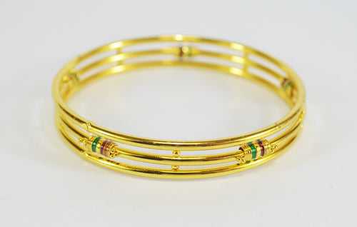 Itscustommade Enamel three layer bangle