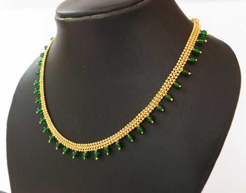Itscustommade Green Beaded Necklace