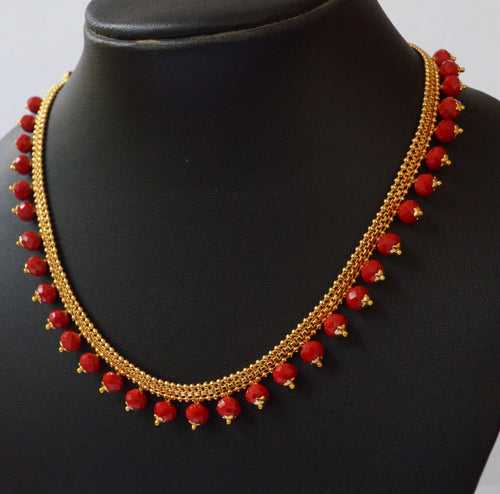 Red Beaded Necklace