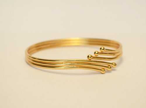 Itscustommade Three layer gold plated bangle