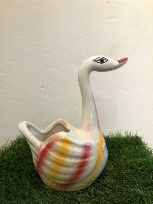 Duck long neck Ceramic pot