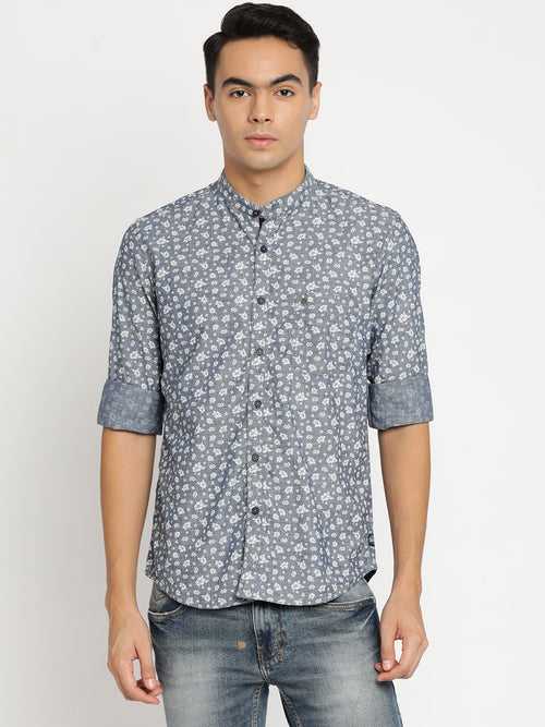 Light Blue Printed Shirt