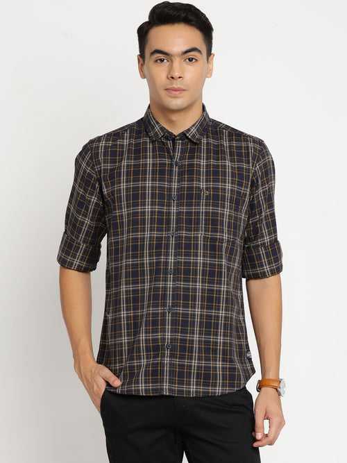 Navy Checkerd Shirt