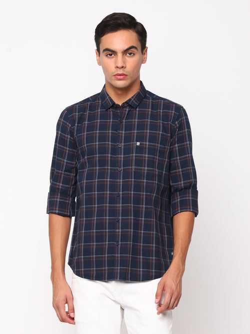 Navy Checkerd Shirt