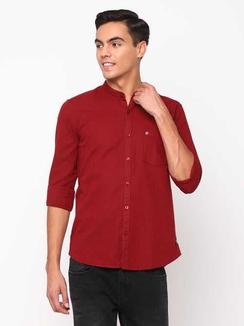 Burgundy Plain Shirt