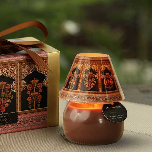 Scented Candle Lamp in  Royal Oud Aroma