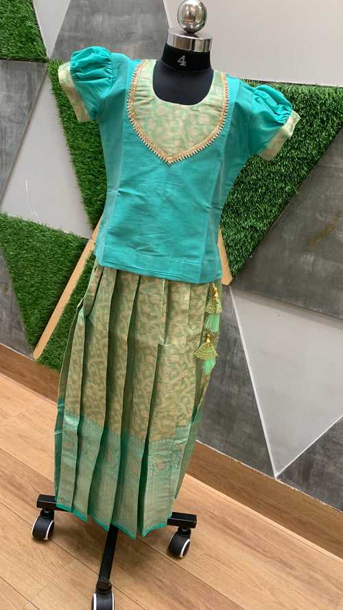 Sea Green Tissue Silk Dress