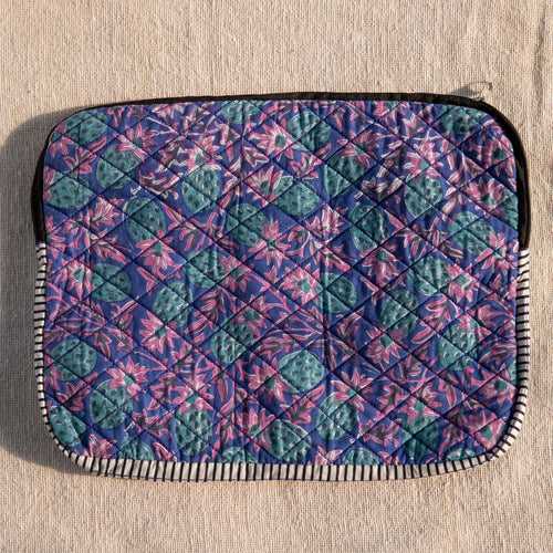 Funky Pineapple Blockprinted Laptop Sleeve