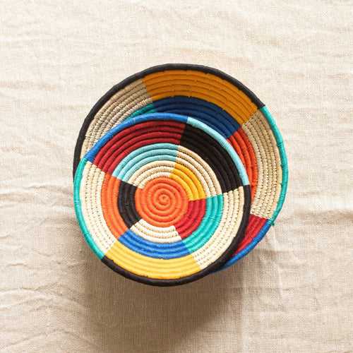 Multicolour Handwoven Sabai Grass Basket