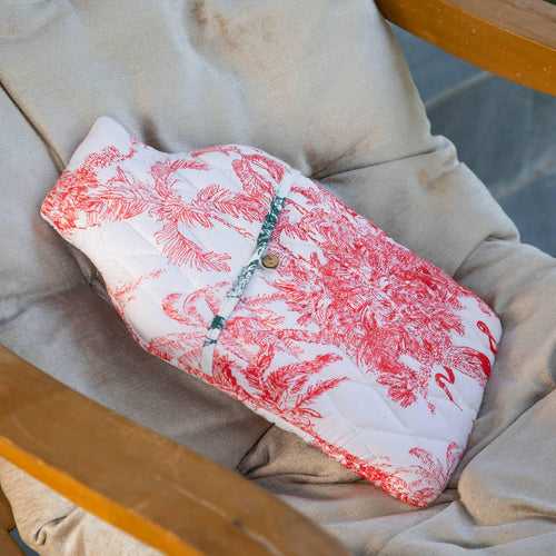 Red Tropical Dreams Hot Water Bag Cover
