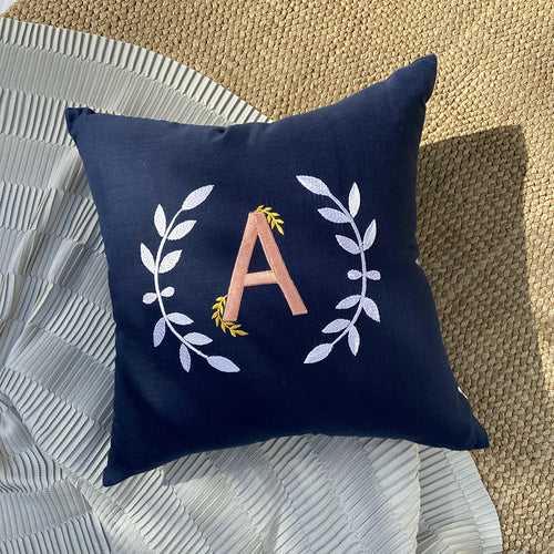 Crescent Monogrammed Cushion