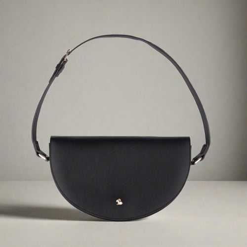 Half Moon Shoulder Bag - Black