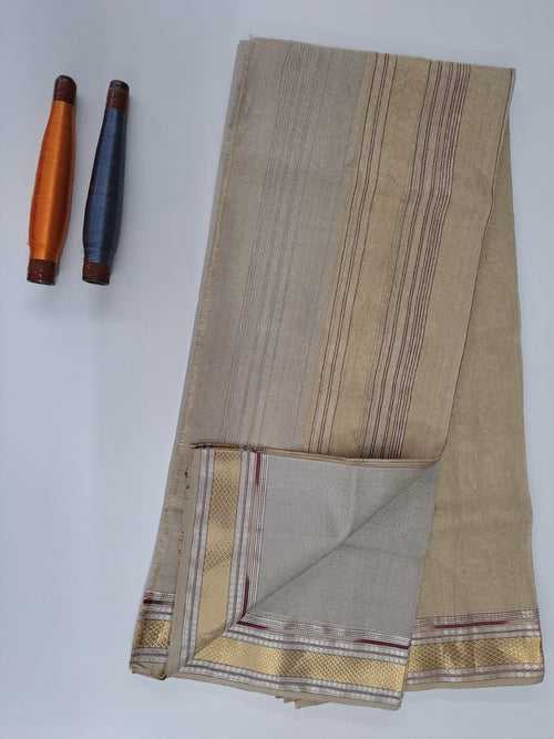 REHWA Maheshwari Handwoven Neem Reshmi Saree