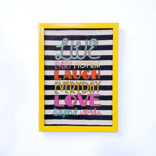 Live Every Moment - Wall Art - Stripes