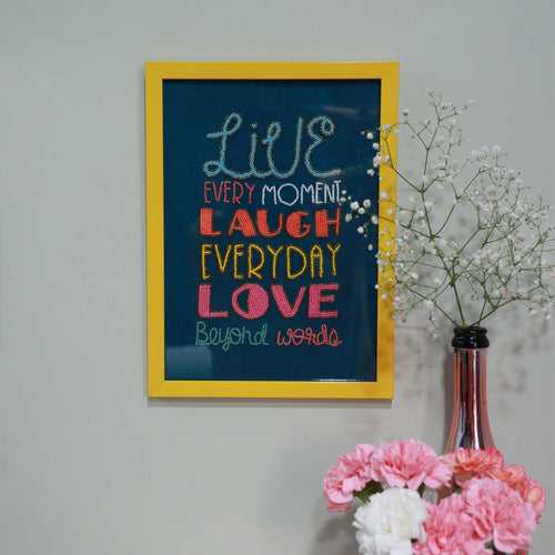 Live Every Moment - Wall Art - Teal
