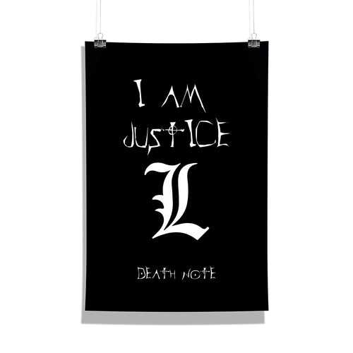 Anime Death Note I am Justice Poster