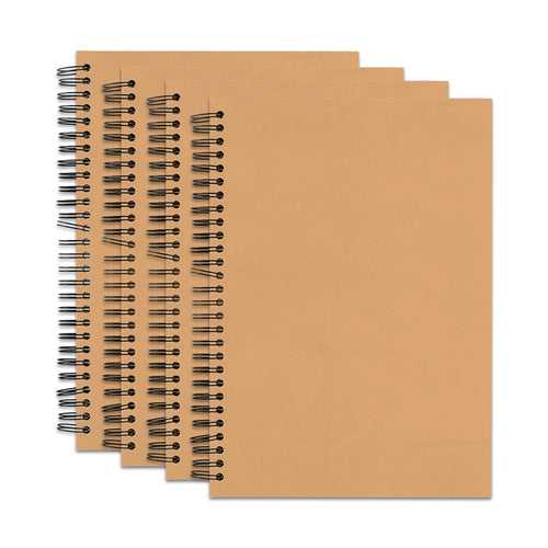 Brown Colour Combo Pack of 4 A5 Ruled Wiro Notebook