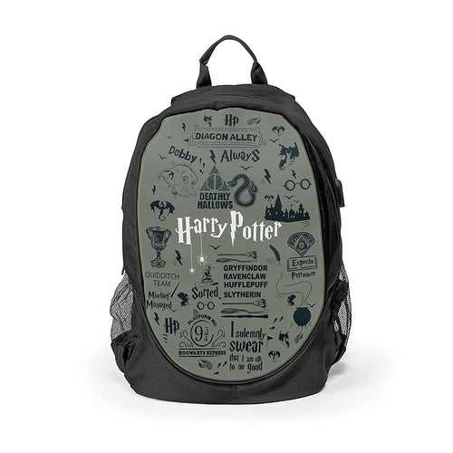 Harry Potter - Infographic Grey Design Backpack