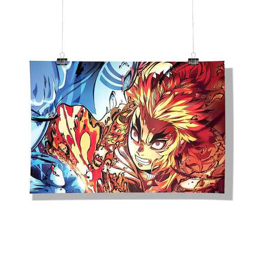 Demon Slayer - Akaza vs Rengoku Design poster Best Gift For Demon Slayer Fans